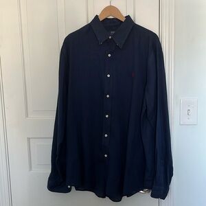 BNWT POLO Ralph Lauren Classic Fit XL 100% Linen Button Down Shirt